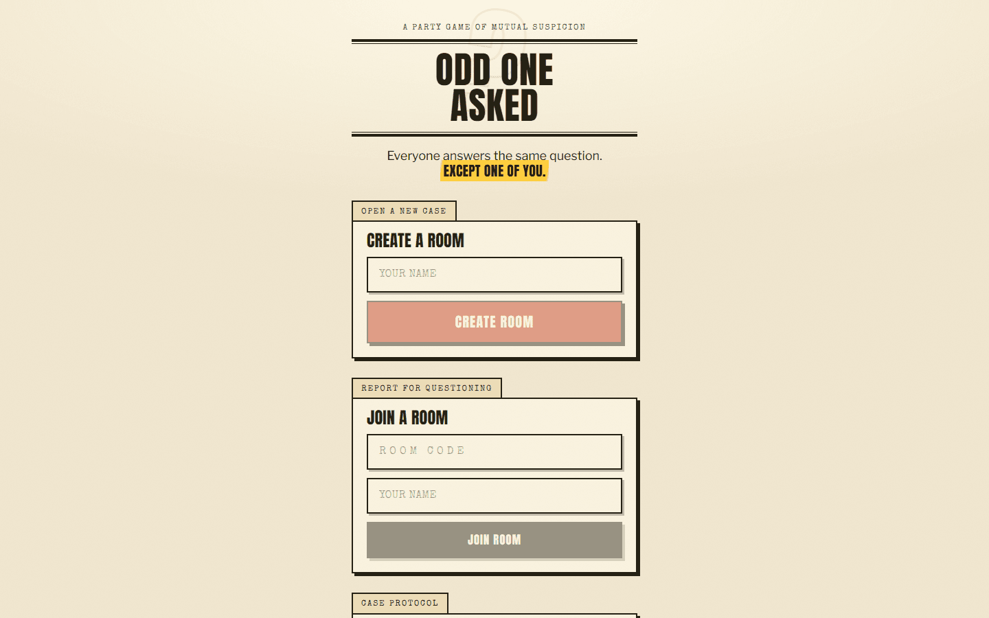 Screenshot of Odd One Asked
